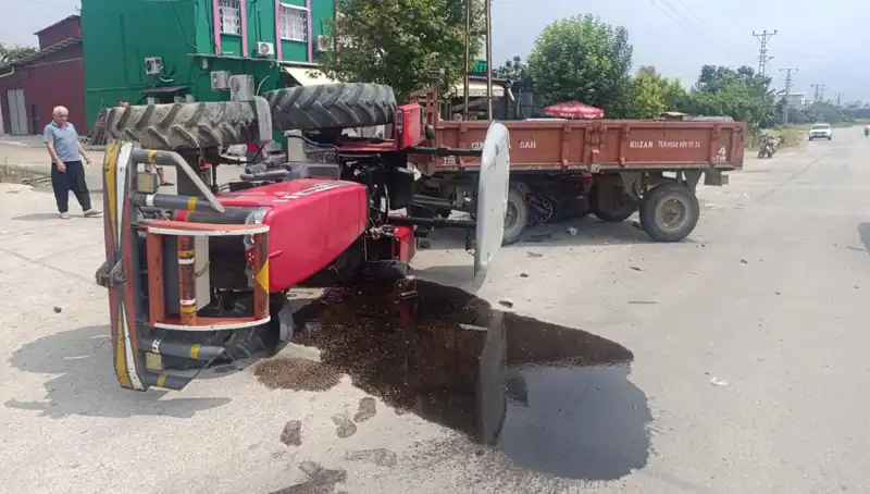 Otomobille Çarpışan Traktör Devrildi: Dehşet Anları ve Yaşananlar