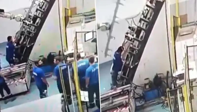 Fabrikada Dehşet Anları: Çalışanın Sırtına Makine Saplandı