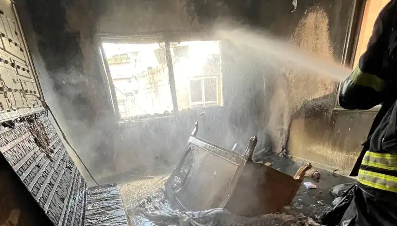 Mersin'de Apartman Dairesinde Şok Edici Yangın Olayı